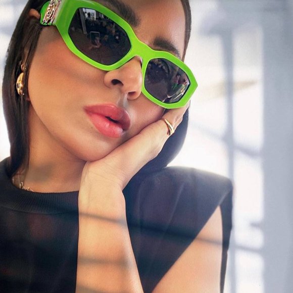 FINAL PRICE NEW VERSACE VE4361 531987 FLUORESCENT GREEN GREY UNISEX  SUNGLASSES